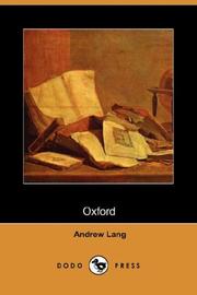 Cover of Oxford by Andrew Lang