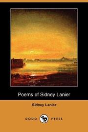 Front cover of Poems of Sidney Lanier (Dodo Press) by Sidney Lanier