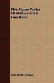Front cover of Five-figure tables of mathematical functions by John Borthwick Dale