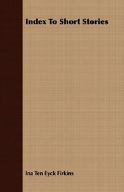 Front cover of Index to short stories by Ina Ten Eyck Firkins
