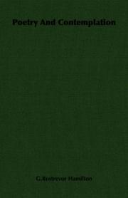 Front cover of Poetry And Contemplation by G.Rostrevor Hamilton