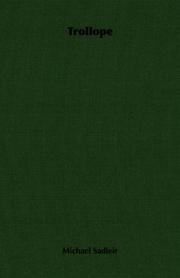 Cover of Trollope by Michael Sadleir