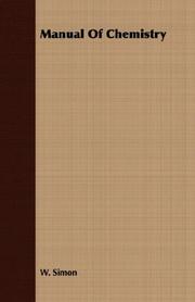 Front cover of Manual of chemistry by W. Simon