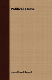 Front cover of Political essays by James Russell Lowell