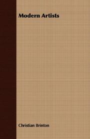 Cover of Modern artists by Christian Brinton