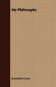 Front cover of My philosophy by Benedetto Croce
