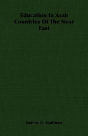 Front cover of Education in Arab countries of the Near East by Roderic D. Matthews