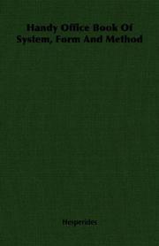 Front cover of Handy Office Book Of System, Form And Method by Hesperides