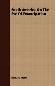 Cover of South America on the eve of emancipation by Bernard Moses