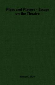Front cover of Plays & players by George Bernard Shaw