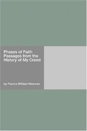 Cover of Phases of Faith Passages from the History of My Creed by Francis William Newman