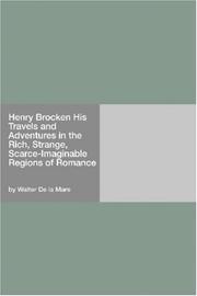 Front cover of Henry Brocken; his travels and adventures by Walter De la Mare