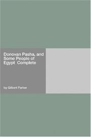 Cover of Donovan Pasha by Gilbert Parker