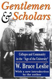 Front cover of Gentlemen and Scholars by W. Bruce Leslie