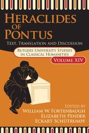 Front cover of Heraclides of Pontus by Heraclides Ponticus