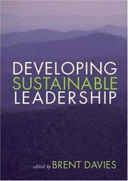 Front cover of Developing Sustainable Leadership by Brent Davies