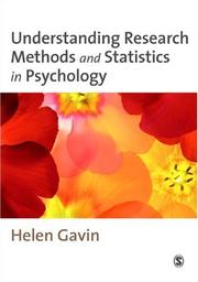 Front cover of Understanding Research Methods and Statistics in Psychology by Helen Gavin