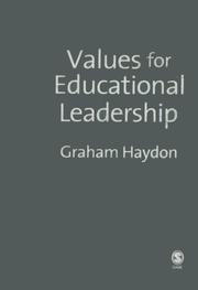 Cover of Values for Educational Leadership by Graham Haydon