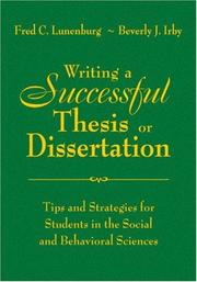 Cover of Writing a successful thesis or dissertation by Frederick C Lunenburg