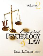 Front cover of Encyclopedia of Psychology and Law by Brian L. Cutler