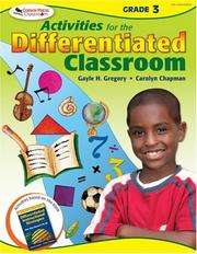 Front cover of Activities for the Differentiated Classroom by Gayle H. Gregory