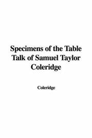 Cover of Table talk by Samuel Taylor Coleridge