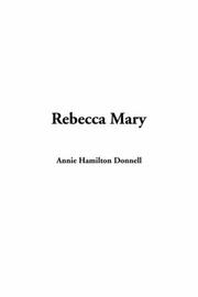 Cover of Rebecca Mary by Annie Hamilton Donnell