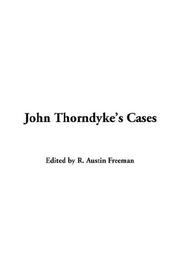 Cover of John Thorndyke's Cases by R. Austin Freeman