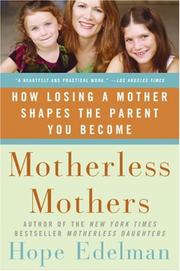 Front cover of Motherless Mothers by Hope Edelman
