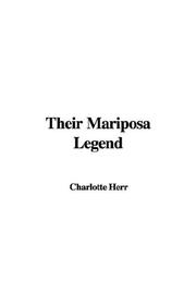 Cover of Their Mariposa Legend by Charlotte Bronte Herr