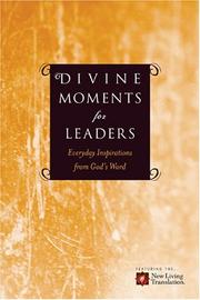 Front cover of Divine moments for leaders by Beers, V. Gilbert