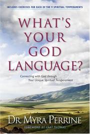 Cover of What's Your God Language? by Myra Perrine