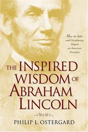 Front cover of The Inspired Wisdom of Abraham Lincoln by Philip Ostergard