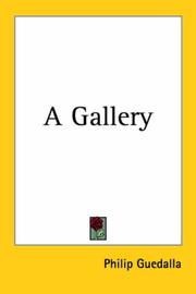 Cover of A gallery by Philip Guedalla