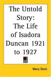 Front cover of The untold story by Mary Desti
