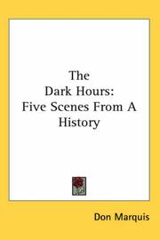 Front cover of The dark hours by Don Marquis
