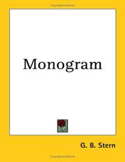 Cover of Monogram by G. B. Stern