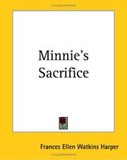 Cover of Minnie's Sacrifice by Frances Ellen Watkins Harper