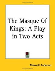 Cover of The masque of kings by Maxwell Anderson