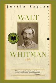 Cover of Walt Whitman by Justin Kaplan