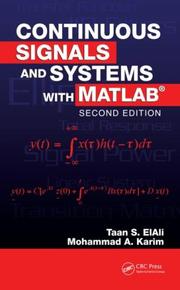 Cover of Continuous signals and systems with MATLAB by Taan S. ElAli