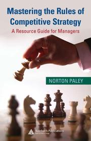 Cover of Mastering the rules of competitive strategy by Norton Paley