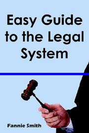 Front cover of Easy Guide to the Legal System by Fannie Smith