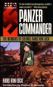 Cover of Panzer Commander by Hans Von Luck