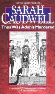 Front cover of Thus was Adonis murdered by Sarah L. Caudwell