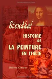 Front cover of Histoire de la peinture en Italie by Stendhal