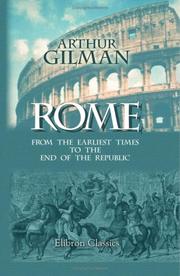 Cover of The story of Rome by Arthur Gilman