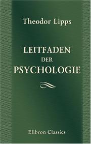 Front cover of Leitfaden der Psychologie by Theodor Lipps
