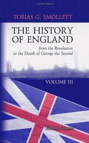 Cover of History of England from the revolution to the death of George the Second by Tobias Smollett