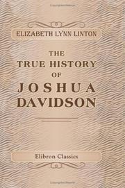 Cover of The true history of Joshua Davidson by Eliza Lynn Linton
